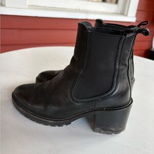 Thursday Boot Company Black Leather Chelsea Booties